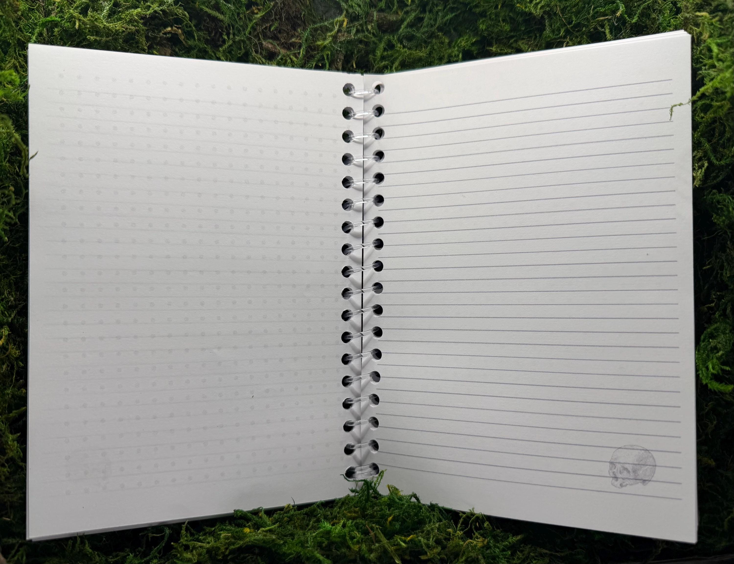 Gothic Skeleton Spiral Journal