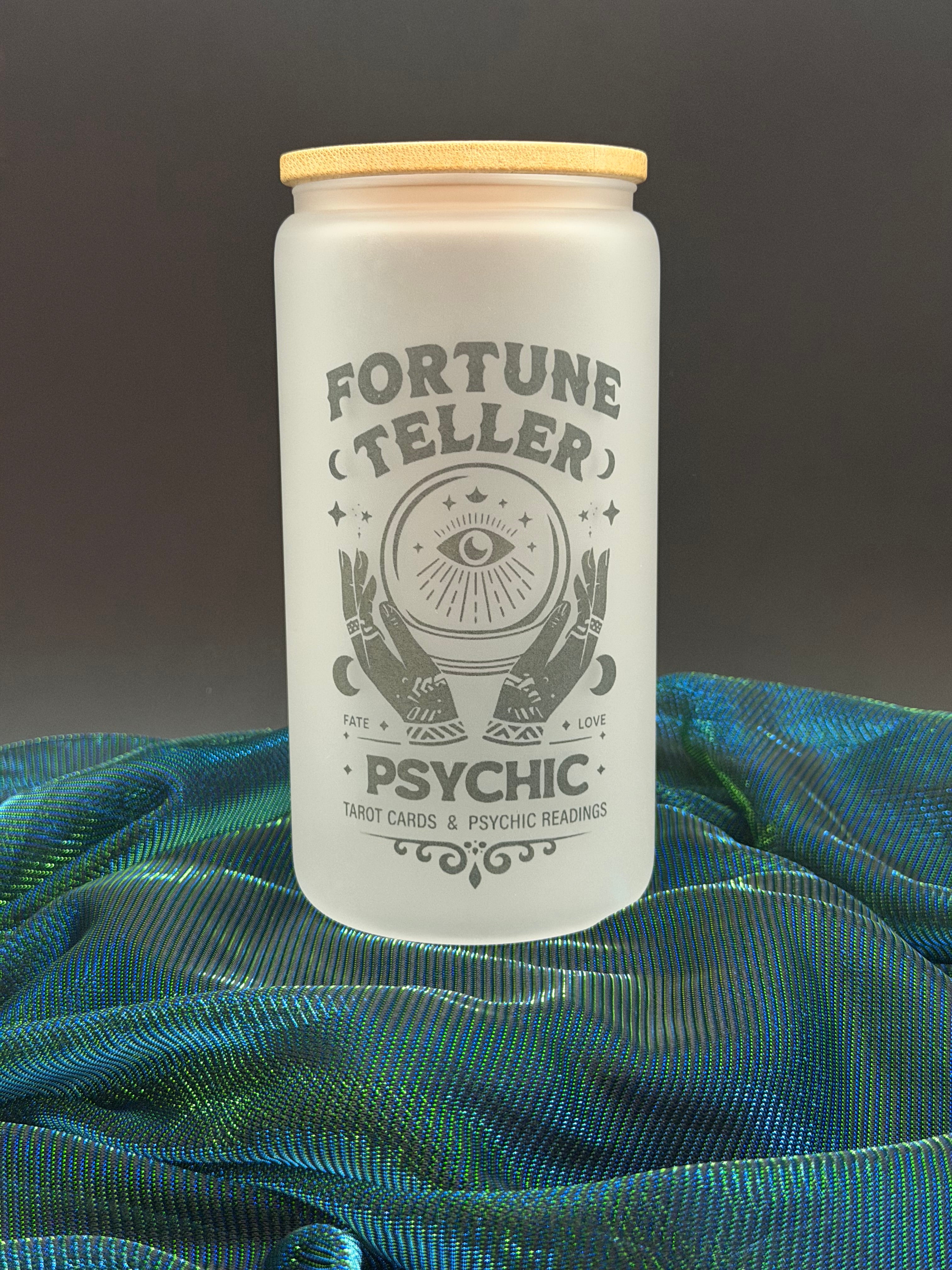 Fortune Teller Frosted Glass Tumbler - 16 oz