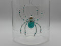 Turquoise Flower Pot Clip Spider Suncatcher