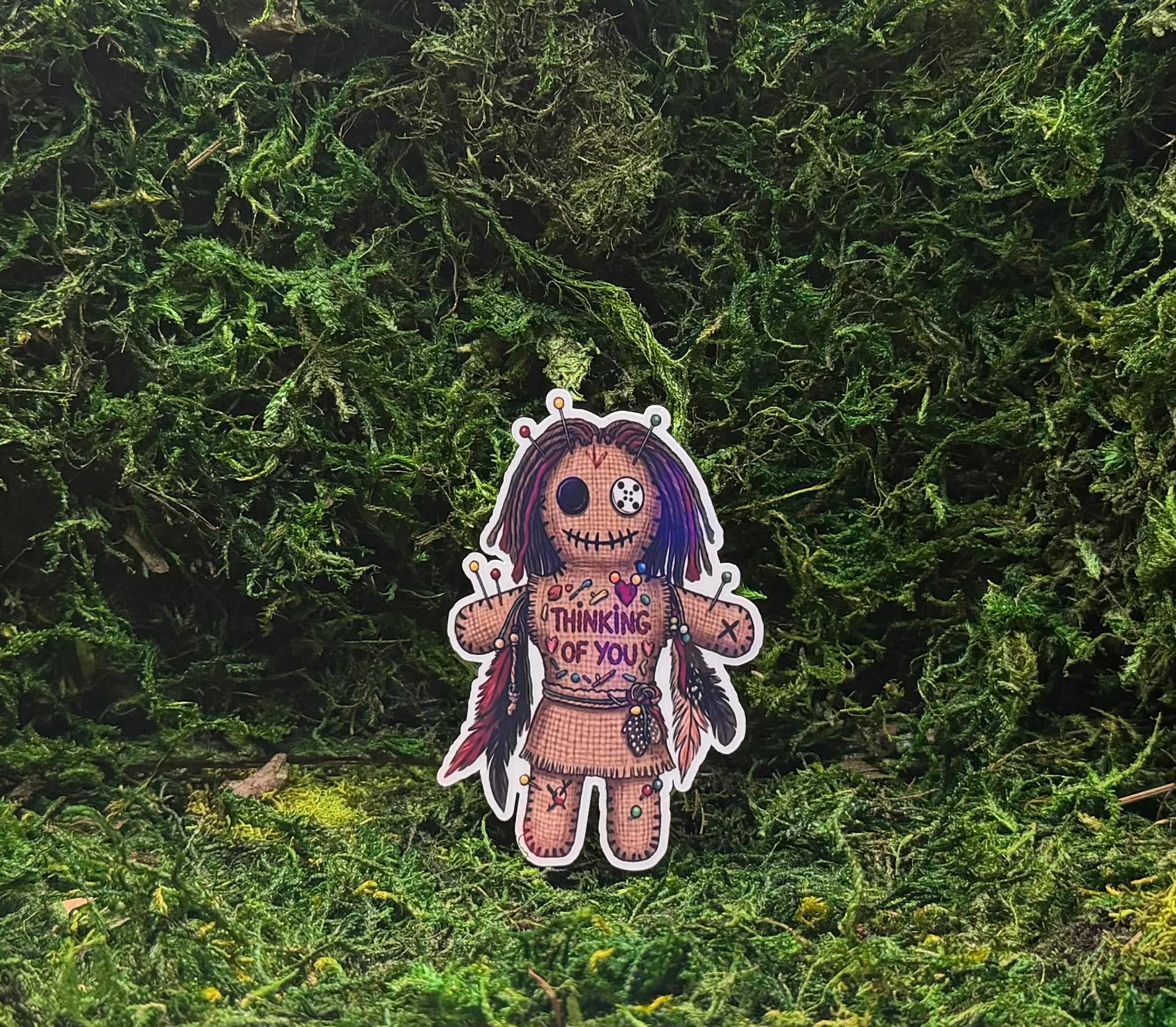 Thinking of You - Voodoo Doll Sticker