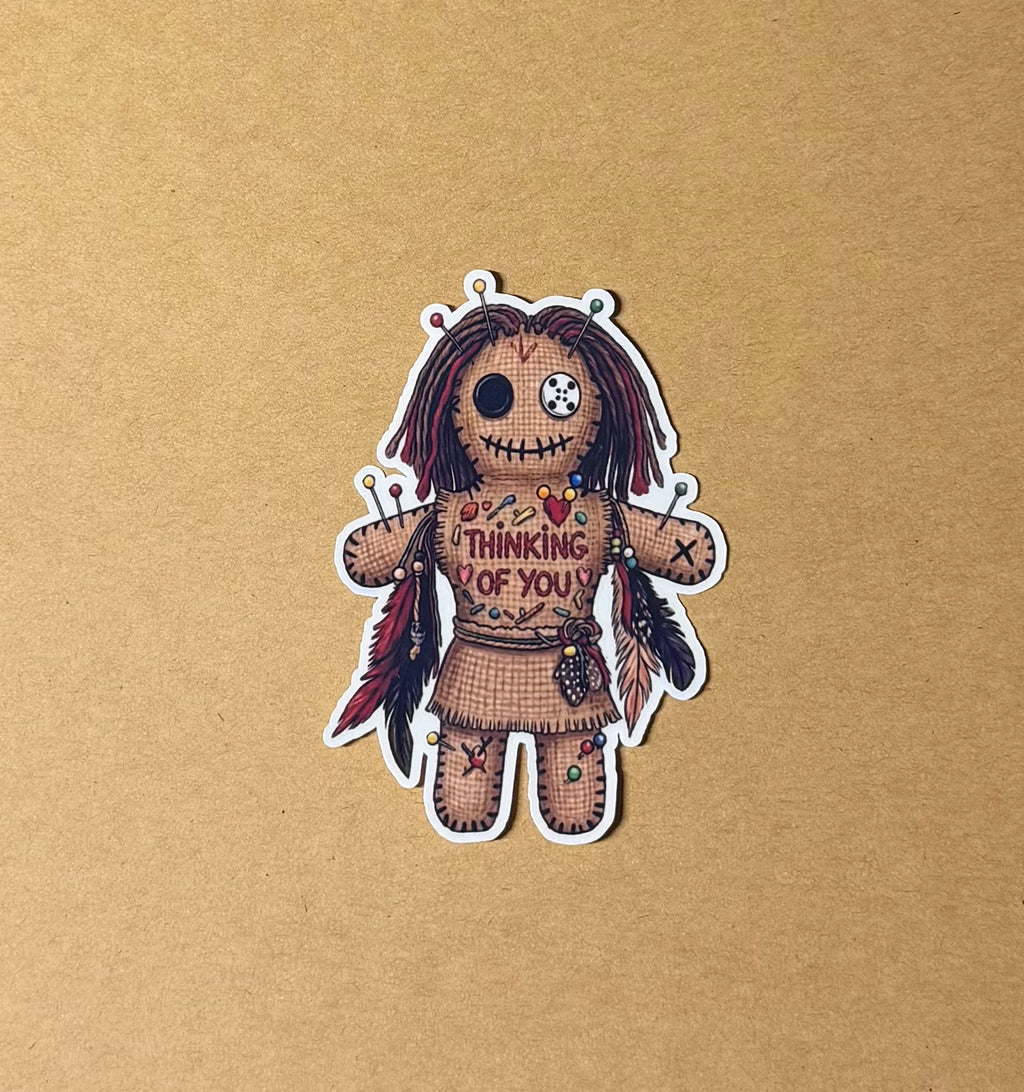 Thinking of You - Voodoo Doll Sticker