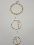 Beaded Gold Hoop Suncatcher