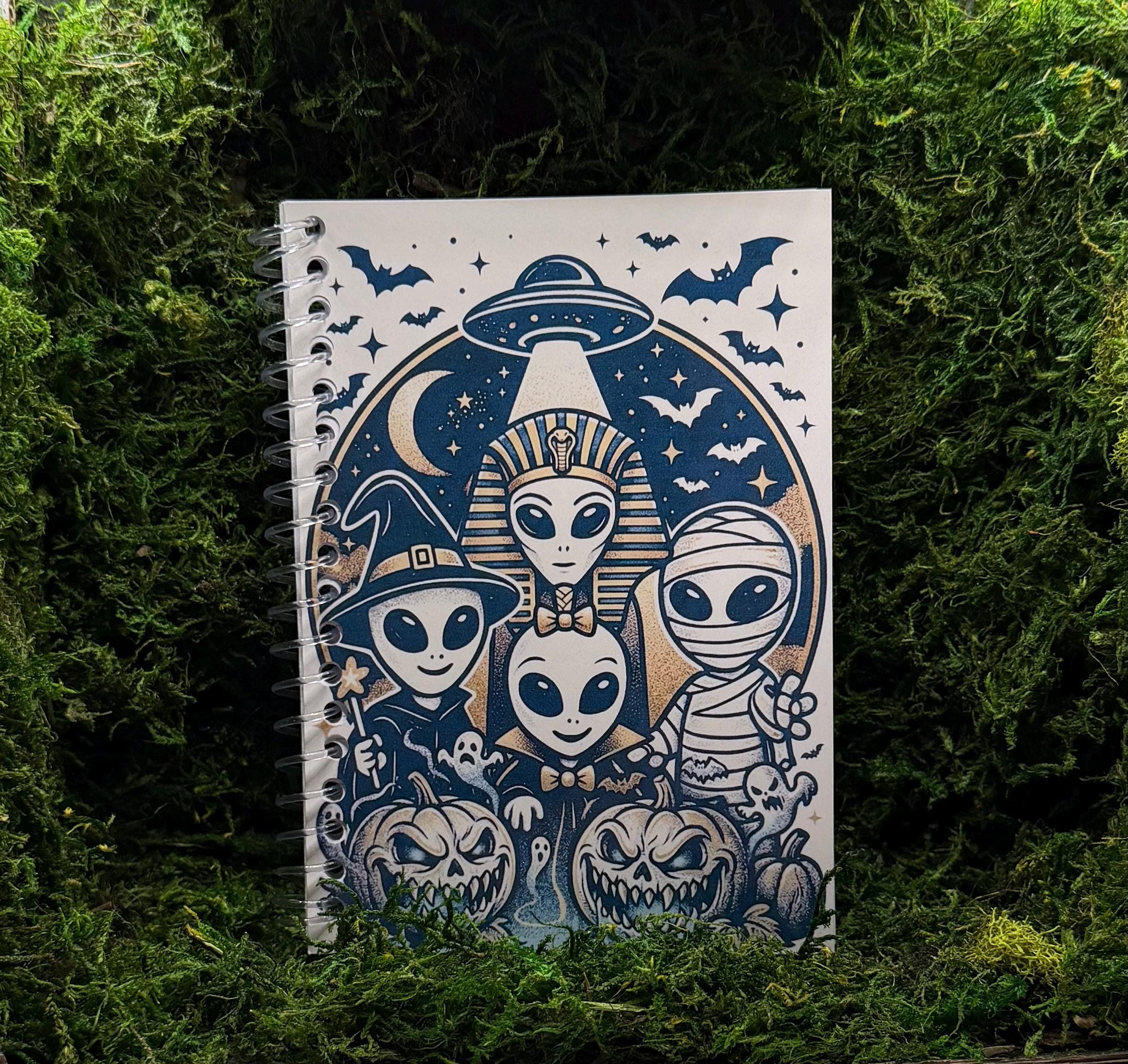 Alien Halloween Spiral Notebook