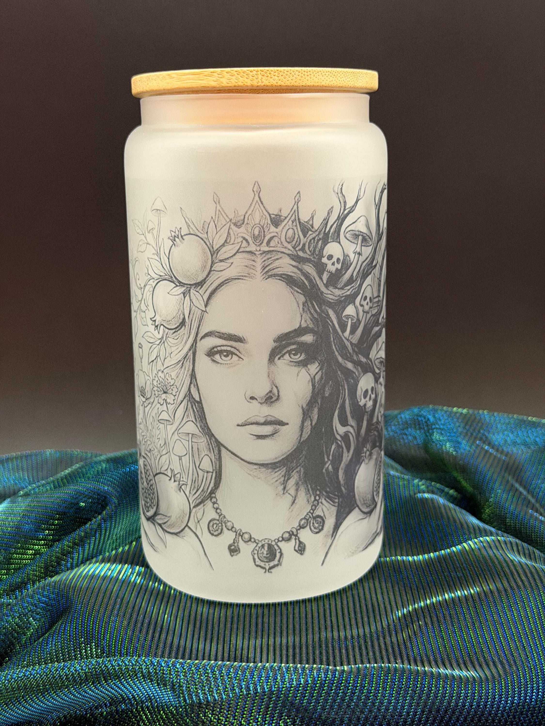 Persephone Frosted Glass Tumbler - 16 oz