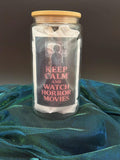 Keep Calm and Watch Horror Movies Glass Tumbler - 16 oz