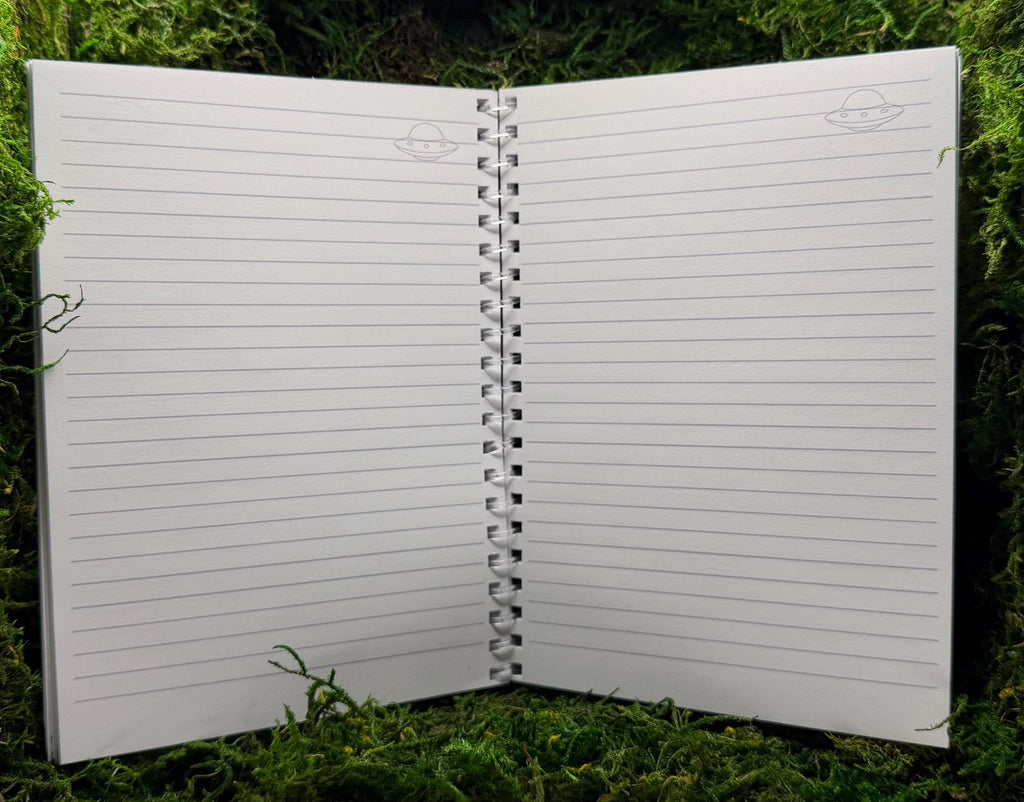 Spooky Alien Abduction Notebook – Haunted House & UFO Journal