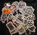 15 Pc Spooky Sticker Bundle - Halloween Horror Decals - Creepy Skull Ghost Pumpkin Haunted House - Journal Kindle Pack