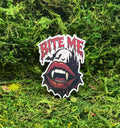 Bite Me Vampire Sticker, Goth Vampire Fangs Vinyl Decal, Spooky Horror Aesthetic Water Bottle Sticker, Gothic Halloween Gift