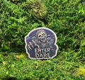 Enter If You Dare Zombie Sticker, Spooky Graveyard Vinyl Decal, Horror Movie Aesthetic Water Bottle Sticker, Gothic Halloween Gift