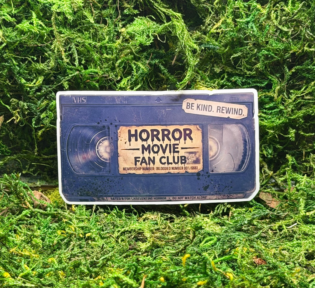 Horror Movie Fan Club Sticker  |  Laptop Kindle Sticker Horror Lover Gift