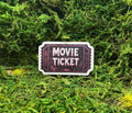 Spooky Movie Ticket Vinyl Sticker, Horror Movie Fan Decal, Halloween Ticket Stub Waterproof Sticker for Water Bottle, Laptop & Journal