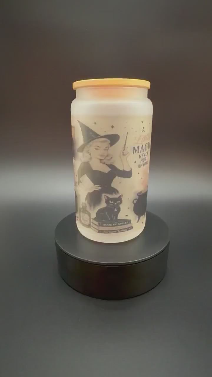 A Little Magic Frosted Glass Tumbler - 16 oz