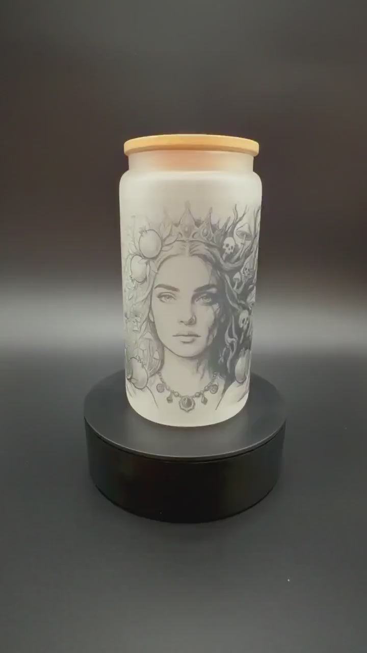 Persephone Frosted Glass Tumbler - 16 oz